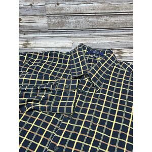 Alan Flusser Men's Long Sleeve Button‎ Up Multi Color Size XL